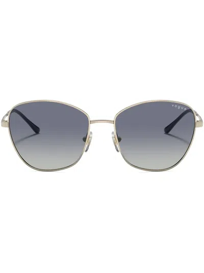 Vogue Eyewear Round-frame Tinted Sunglasses In Gold