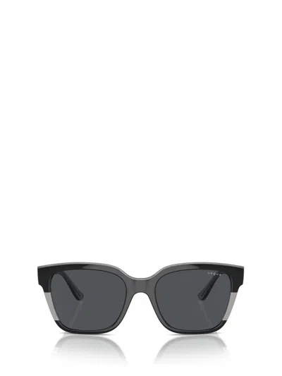 Vogue Eyewear Sunglasses In Black / Transparent Grey Glitter