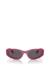 Vogue Eyewear Logo-print Oval-frame Sunglasses In Full Fuchsia