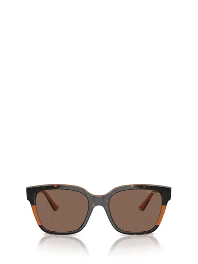 Vogue Eyewear Sunglasses In Havana / Transparent Brown Glitter