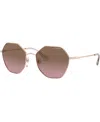 Vogue Eyewear Vogue Vo4180s Rose Gold Sunglasses In Rose Gold,pink Gradient Brown