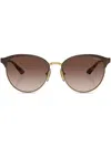 Vogue Eyewear Tortoiseshell Cat-eye Sunglasses In Brown