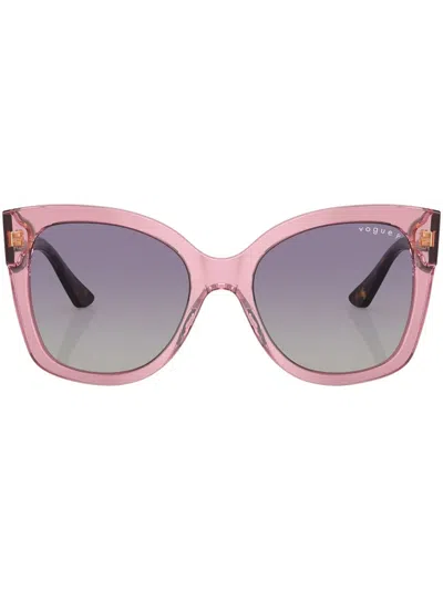 Vogue Eyewear Tortoiseshell-effect Butterfly-frame Sunglasses In Rosa