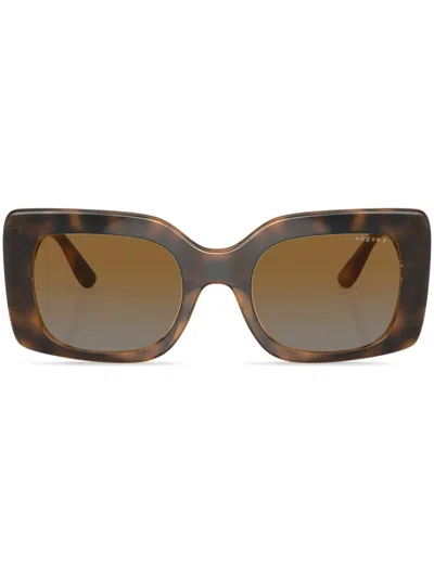 Vogue Eyewear Tortoiseshell-effect Square-frame Sunglasses In Braun