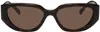 Vogue Eyewear Tortoiseshell Hailey Bieber Edition Sunglasses In W65673 Dark Havana