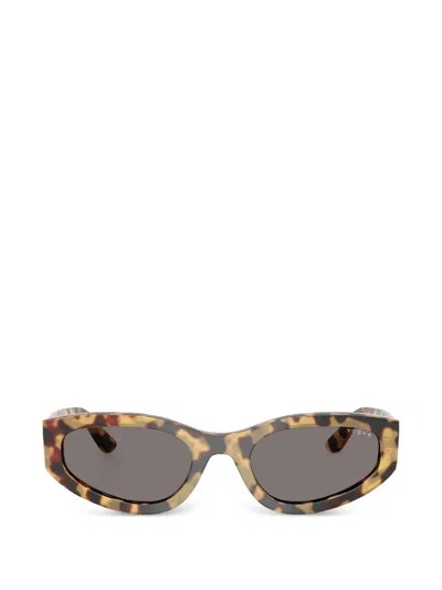 Vogue Eyewear Tortoiseshell-effect Geometric-frame Sunglasses In Pattern