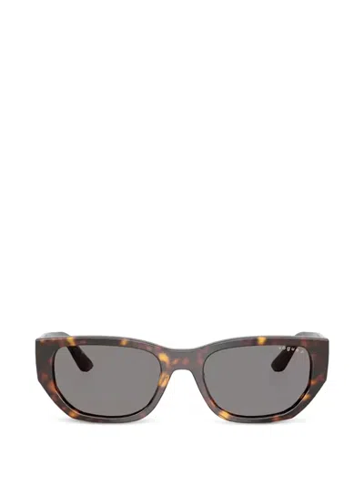 Vogue Eyewear Tortoiseshell-effect Rectangle-frame Sunglasses In Brown