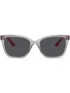Vogue Eyewear Translucent-design Square-frame Sunglasses In 272687 Transparent Grey