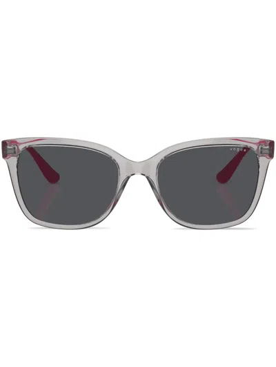 Vogue Eyewear Translucent-design Square-frame Sunglasses In 272687 Transparent Grey