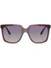 Vogue Eyewear Translucent-design Square-frame Sunglasses In 29898j Transparent Cherry