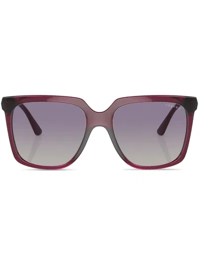 Vogue Eyewear Translucent-design Square-frame Sunglasses In 29898j Transparent Cherry