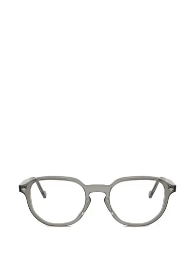 Vogue Eyewear Transparent Round Glasses In Gray