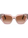 Vogue Eyewear Transparent Square-frame Sunglasses In Rosa