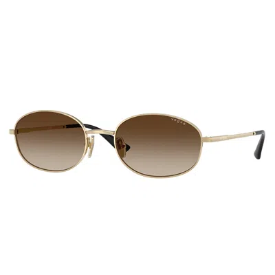 Vogue Eyewear Vo 4323s 848/13 56mm Womens Oval Sunglasses In Gold