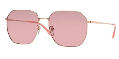 Vogue Eyewear Vo4215sd Asian Fit 515284 Women's Sunglasses Rose-gold Size 58 In Pink