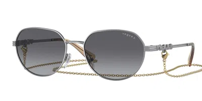 Vogue Eyewear Vo4254s Polarized 548/t3 Women's Sunglasses Gunmetal Size 51 In Black