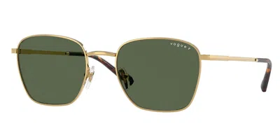 Vogue Eyewear Vo4322s Polarized 280/9a Men's Sunglasses Gold Size 53 In Green