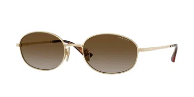 Vogue Eyewear Vogue Occhiali Da Vista Vo4323s Polarized 848/t5 Occhiali Da Sole Oro Per Donna In Brown