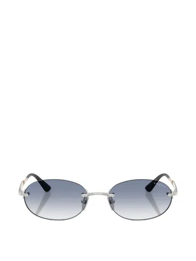 Vogue Eyewear Vo4342s Rimless Oval-frame Sunglasses In Silver