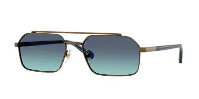 Vogue Eyewear Vogue Occhiali Da Vista Vo4356s 51374s Occhiali Da Sole Oro Per Uomo In Blue