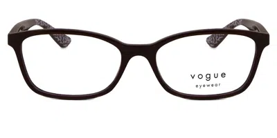 Vogue Eyewear Vo5024d Asian Fit 2362 Women's Glasses Burgundy Size 53 - Free Lenses - Blue Light Block Available In Pattern