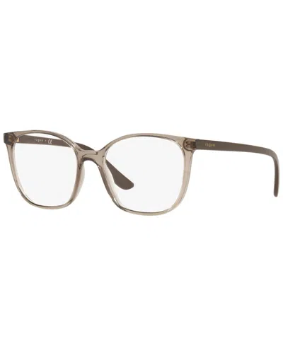 Vogue Eyewear Vo5356 Women's Rectangle Eyeglasses In Transparent Brown