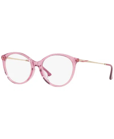 Vogue Eyewear Vo5387f Women's Oval Low Bridge Fit Eyeglasses In Transparent Purple