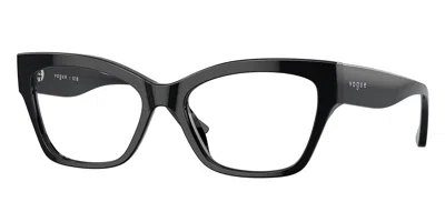 Vogue Eyewear Vo5523f Asian Fit Women's Glasses, Black, Size 54