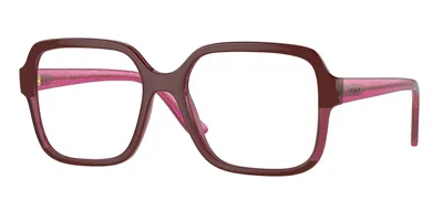 Vogue Eyewear Vo5555f Asian Fit Women's Glasses, , Size 54 In Burgundy