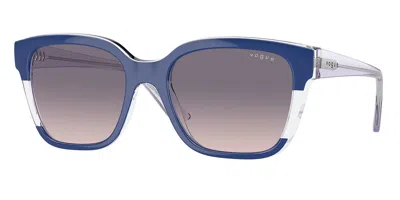 Vogue Eyewear Vo5558sf Asian Fit 315236 Women's Sunglasses  Size 55 In Blue
