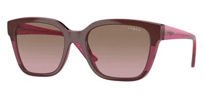 Vogue Eyewear Vo5558sf Asian Fit 315414 Women's Sunglasses  Size 55 In Burgundy
