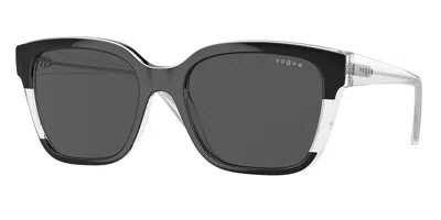 Vogue Eyewear Vo5558sf Asian Fit W82787 Women's Sunglasses  Size 55 In Black