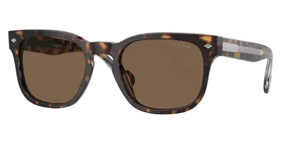 Vogue Eyewear Vo5571s W65673 Men's Sunglasses Tortoiseshell Size 53 In Brown