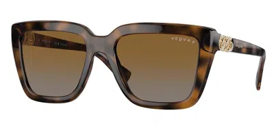 Vogue Eyewear Vo5575sb Polarized 2386t5 Women's Sunglasses Tortoiseshell Size 55 In Brown