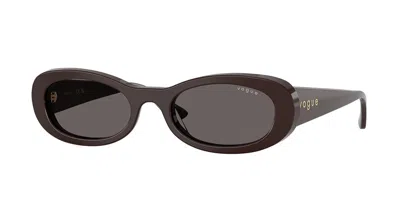 Vogue Eyewear Vogue Occhiali Da Vista Vo5582s 225287 Occhiali Da Sole Marroni Per Donna In Metallic