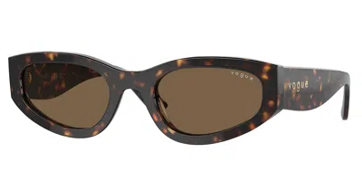 Vogue Eyewear Vo5585s W65673 Women's Sunglasses Tortoiseshell Size 54 In Brown