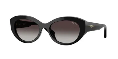 Vogue Eyewear Vogue Occhiali Da Vista Vo5659su W44/8g Occhiali Da Sole Neri Per Donna In Metallic