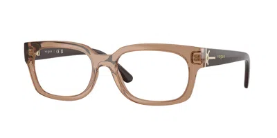 Vogue Eyewear Vo5689f Asian Fit 2940 Women's Glasses Brown Size 53 - Free Lenses - Blue Light Block Available In Transparent Brown