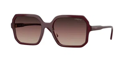 Vogue Eyewear Vo5696sf Asian Fit 3284e2 Women's Sunglasses Burgundy Size 55 In Full Burgundy