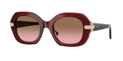 Vogue Eyewear Vo5706sb 328614 Women's Sunglasses Clear Size 50 In Burgundy