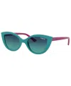 Vogue Eyewear Vogue Jr. Kids Sunglasses, Vj2003 (ages 7-10) In Green,azure Gradient Dark Blue