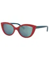 Vogue Eyewear Vogue Jr. Kids Sunglasses, Vj2003 (ages 7-10) In Red,blue Mirror White