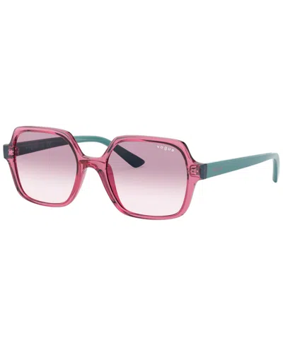 Vogue Eyewear Kids' Vogue Jr. Unisex Sunglasses, Vj2006 (ages 7-10) In Transparent Red