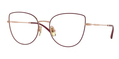 Vogue Eyewear Vo4298t 5194 Women's Glasses Burgundy Size 53 - Free Lenses - Blue Light Block Available In Gold