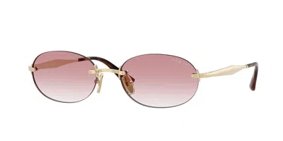 Vogue Eyewear Vogue Occhiali Da Vista Vo4342s 848/3b Occhiali Da Sole Oro Per Donna In Pale Gold