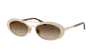 Vogue Eyewear Crystal-embellished Oval-frame Sunglasses