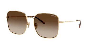 Vogue Eyewear Sunglasses In Gold,brown Gradient