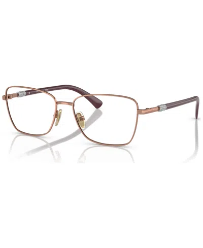 Vogue Eyewear Women's Butterfly Eyeglasses, Vo4271b 54 In Rose Gold-tone
