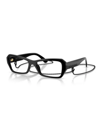 Vogue Eyewear Women's Butterfly Eyeglasses, Vo5656u In Black