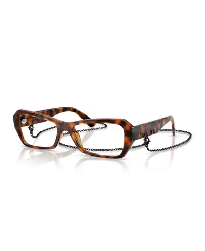Vogue Eyewear Women's Butterfly Eyeglasses, Vo5656u In Brown